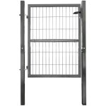 V2aox - porte portail jardin cadenas serrures cls galvanis acier 120 cm anthracite