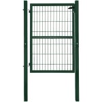Porte portail jardin cadenas serrures cls galvanis acier 140 cm vert v2aox