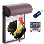 Porte poulailler automatique, porte � volets roulants, porte automatique poulailler en aluminium avec ...