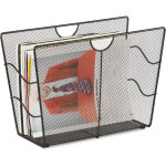 Porte - revues en maille m�tal porte - journaux trieur en maille tress�e hxlxp: 27 x 39 x 17 cm , noir ...