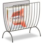 Porte - revues en maille m�tal porte - journaux trieur en maille tress�e hxlxp: 35 x 34 x 18 cm, noir ...