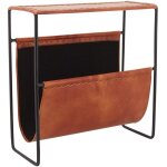 Porte - revues en m�tal et cuir de ch�vre