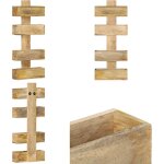 Porte - revue mural 30x11x72 cm bois de manguier solide - support mural pour magazines - supports muraux ...