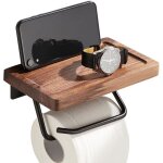 Porte rouleau de papier toilette, support mural avec �tag�re spacieuse, auto - adh�sif support pour papier ...