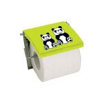 Porte rouleau papier wc acier inox panda vert msv Porte rouleau papier wc acier inox panda vert msv