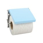 Porte rouleau papier wc mural mdf & inox bleu msv Porte rouleau papier wc mural mdf & inox bleu msv