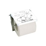 Msv - porte rouleau papier wc mural mdf & inox jardin d'enfants blanc Msv - porte rouleau papier wc mural mdf & inox jardin d'enfants blanc