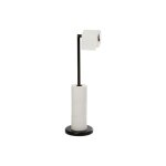 Porte rouleau papier wc sur pied chic acier noir mat spirella Porte rouleau papier wc sur pied chic acier noir mat spirella