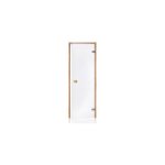 Porte de sauna en verre s�curite 8 mm cadre en pin 70 x 190 transparente