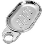 Porte - savon r�glable � clip - rail de douche - plaques coulissantes - couleur argent lisse