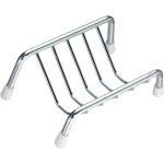 Porte savon sur pieds inox 304 poli, 100x60x40 mm