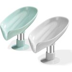 Porte savon ventouse lot de 2, support savon douche, porte eponge evier cuisine, porte - savons avec ...