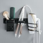Porte sche cheveux, support de lisseur avec range - cbles, support mural pour organisateur de sche ...