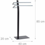 Helloshop26 - porte sche serviette sur pied salle de bain universelle acier 85 cm