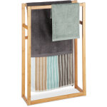 Relaxdays - porte - serviettes bambou, support serviettes sur pied, 3 barres salle de bain, hxlxp: 90 ... Relaxdays - porte - serviettes bambou, support serviettes sur pied, 3 barres salle de bain, hxlxp: 90 ...