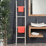 Porte serviette �chelle blanc