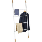 Relaxdays - porte - serviettes échelle blanc portant escalier valet vêtements 4 barres bambou métal hxlxp: ... Relaxdays - porte - serviettes échelle blanc portant escalier valet vêtements 4 barres bambou métal hxlxp: ...