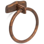 Metaform - porte - serviettes mural � anneau style rustique en noyer mod. mathilde