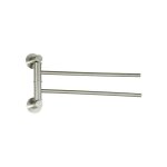 Msv - porte serviettes mural double inox siwa bross