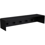 Porte - serviette noir mate inox portemanteau 5 pat�res crochet 50x10x10cm - noir mat - sogood