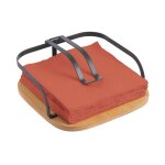 Msv - porte serviettes papier de tables avec barre de maintien design industriel bambou & acier elie ...