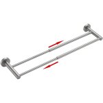 Porte - serviettes r�glable 40 - 70cm double barre support serviettes mural t�lescopique en acier inox ...