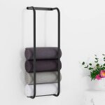 Porte serviette salle de bain, porte serviette murale esthétique, 76, 5×26×15cm porte serviette noir ... Porte serviette salle de bain, porte serviette murale esthétique, 76, 5×26×15cm porte serviette noir ...