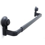 Aafgvc ? porte - serviettes mural noir ? barres adh�sives �tanches 52 - 82 cm ? capacit� jusqu'� 8 kg ...