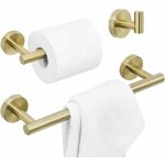 Porte serviette salle de bains / porte papier toilette / patre  crochet, or bross, 3 pices accessoires ...