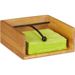Porte - serviettes de table, en bambou, avec lment de lestage, plat, distributeur, support, nature ...
