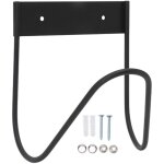 Porte - tuyau d'arrosage mural en acier inoxydable 304 - crochet robuste pour jardin - noir - kit d'installati ...