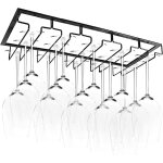 Mezheng - porte - verres suspendu, support de verre  vin avec 4 rails pour 10 - 15 verres, 50 x 22, ...