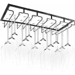Porte - verres suspendu - support de verre � vin avec 5 rails pour 10 - 15 verres, 50 x 22, 5 x 5, 5 ...