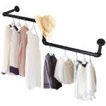 Porte v�tements en forme de z industriel, portemanteau amovible mural 100cm, porte - manteau mural design ...