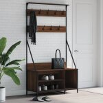 Porte - vtements et rangement des chaussures chne marron