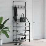 Porte - vtements et rangement des chaussures gris