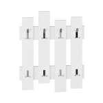 Portemanteau mural blanc avec 8 pat�res wave 64xh. 81 cm