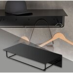 Ml - design - portemanteau mural avec �tag�re barre � crochets, tringle � v�tements porte - chapeaux, ...