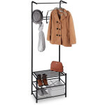 Relaxdays - portemanteau avec support chaussures, autonome, dans entrée, garde robe droit, métal, hxlxp ... Relaxdays - portemanteau avec support chaussures, autonome, dans entrée, garde robe droit, métal, hxlxp ...