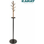 Karat - portemanteau william 6 crochets design noir et marron pied rond