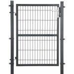 Songmics portillon en acier galvanis�, portail de cl�ture, porte de jardin, avec serrure, poign�e et ...
