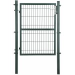 Songmics portillon en acier galvanis�, portail de cl�ture, porte de jardin, avec serrure, poign�e et ...