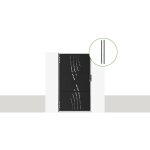 Portillon acier nali veleta 100 x 180cm + 2 poteaux acier dario noir mat