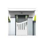 Gefradis - portillon battant manuel pvc blanc brest galbé l 100 x h 146 cm - poignée à droite Gefradis - portillon battant manuel pvc blanc brest galbé l 100 x h 146 cm - poignée à droite