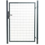 Easycloture ? portillon grillag� en acier galvanis� 100 x 50 ? hauteur 1m50 ? maille 100 x 50 mm ? serrure ...