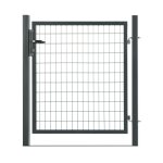 Portillon grillag� en acier galvanis� maille 100 x 50 l 1m20 x h 1m50 gris anthracite