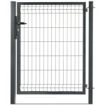 Portillon grillag� en acier galvanis� maille 200 x 50 occultable passage 1m x h 1m30 gris anthracite
