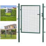 Vingo - portillon de jardin 125 x 100 cm avec serrure maille mtallique - vert - vert