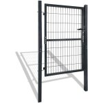 Portillon de jardin 150�100 cm portail de cl�ture porte de cl�ture maison en acier galvanis� porte de ...