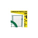 Cloture&jardin - portillon jardin grillag� vert jardimalin - 1 m�tre